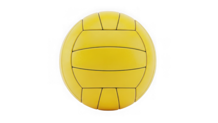 Bright yellow water polo ball