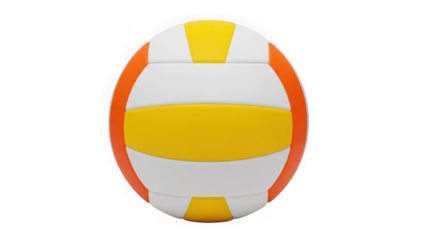 White, orange, and yellow volleyball