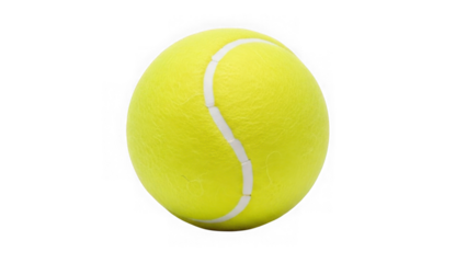 Bright yellow tennis ball