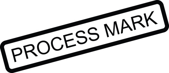 Process Mark Rubber Stamp Vector Illustration icon on white background