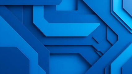 Abstract Blue Geometric Technology Background with Modern Digital Corporate Design