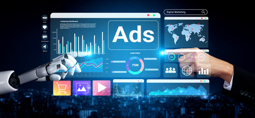 Artificial intelligence enhances digital marketing analysis and advertising dashboard to improve...