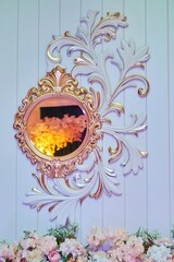 Floral decoration of the wedding event. Interior design