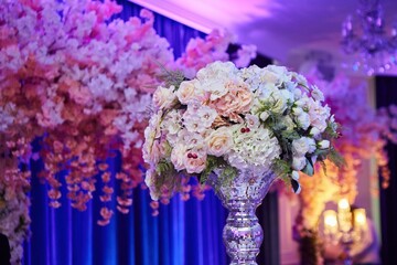 Floral decoration of a wedding event