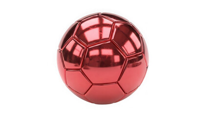 Naklejka premium Shiny red soccer ball