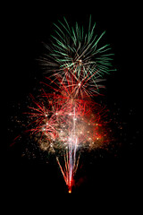 fireworks in the night sky