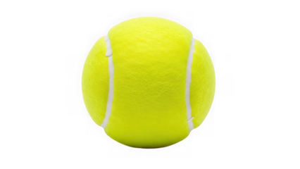 Single yellow tennis ball