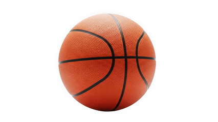 Fototapeta premium Single basketball on white background