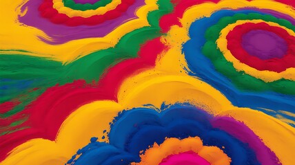 Vibrant colors swirl in a festive pattern, reminiscent of holi celebration