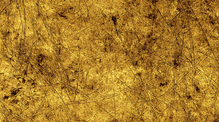 Textured Golden Metal with Scratches and Grime scratched