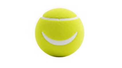 Smiling tennis ball