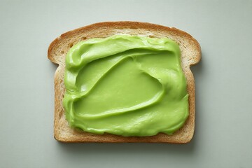Creamy avocado spread on whole wheat toast against light background