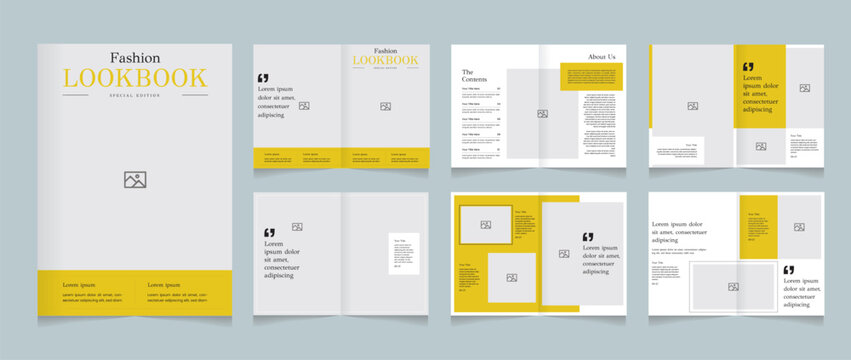 Modern Fashion Lookbook Layout &ndash; Clean Editorial Magazine Template