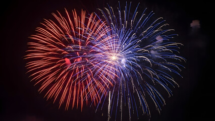 Vibrant fireworks display