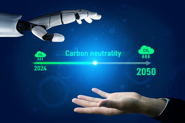 AI helps achieve carbon neutrality by tracking carbon, neutrality, and reduction plans across the 2024 to 2050 timeline Vouch