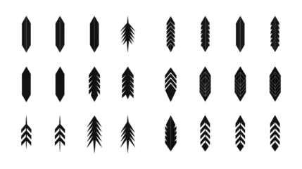 A set of black arrow icons isolated on transparent background Remove png, Clipping Path, pen tool