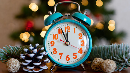 new year background with clock