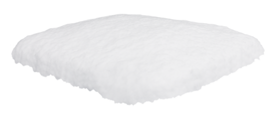 Snow sits alone on a clear background. This snow can be used for winter themes, crafts, or design projects. It showcases a simple and clean look suitable for various uses