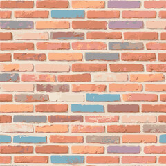 Texture of a red brick wall vector illustration