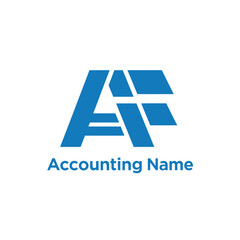 Professional accounting firm logo design concept with stylized letters and clean typography