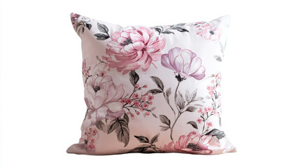 &ldquo;Decorative Floral Throw Pillow Isolated