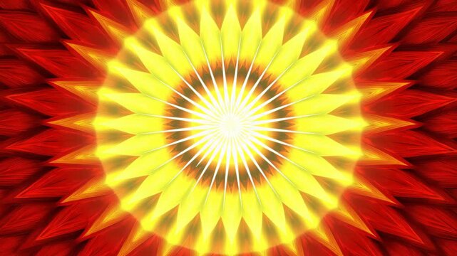 Red and yellow radiating pattern, A vibrant pattern featuring red and yellow rays radiating outward from the center, creating a dynamic visual effect