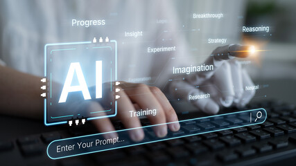 A generative AI assistant visualizes its creative and cognitive processes. The system uses reasoning, imagination, and research to develop strategies and new insights from prompts. Fermion
