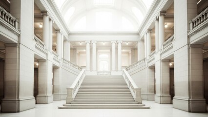 Naklejka premium Grand staircase in classical architecture