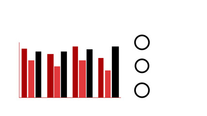 Financial Report: Annual Financial Data and Bar Chart Comparison Business Card Templates