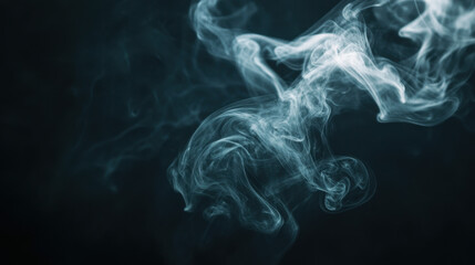 Fototapeta premium Smoke vapor dark background abstract swirl haze fog mystery motion texture ethereal smoke vapor dark background swirling haze and fog create abstract mysterious motion texture moody atmosphere