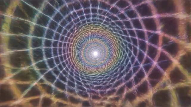 Abstract Colorful Tunnel Vortex Motion Background.