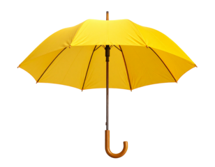  Classic Yellow Umbrella with Wooden Handle