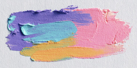 Abstract pastel paint brushstroke texture on light background