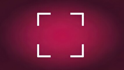 Focus frame viewfinder icon on dark magenta gradient background