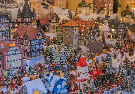 Miniarurh&auml;user Miniaturstadt Lichth&auml;user Lichth&auml;user