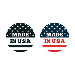 Made in USA badge icon. Vector illustration