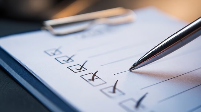 Verify the list of completed tasks and obligations. agenda or business growth. In the project idea, a checklist is used to keep track of responsibilities or completed tasks. Check the box. 