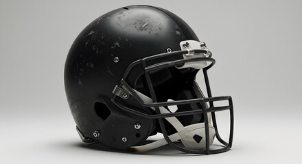 Fototapeta premium American Football Helmet with Face Mask and Protective Gear.
