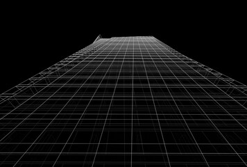 Fototapeta premium Abstract architecture building 3D illustration