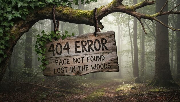 404 error screen - splash screen for website when page is offline and not found