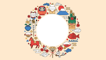 Cultural Celebration, Decorative Circle, Traditional Art, Colorful Design, Festive Environment, Top-Down View, Whimsical Concept