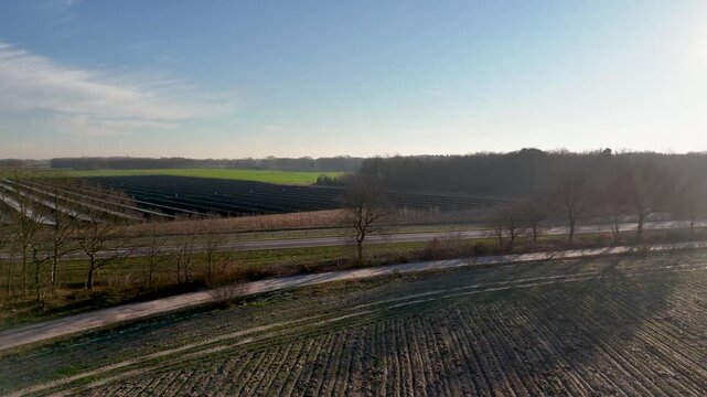 Winter Farm Landscape, Serene Winter Agricultural Environment With Soil Analysis And Landscape Features