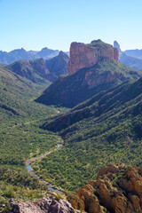 Viewpoint at the Boulder Canyon Trail in the Superstition Mountains in Arizona, Tonto National Forest
