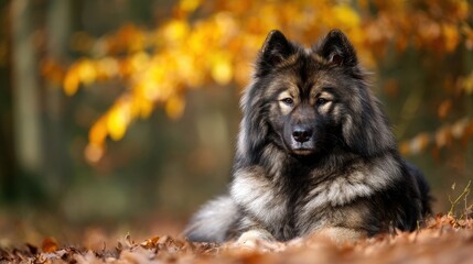 Eurasier: The Majestic Autumn Companion with Fluffy Fur Resembling a Loyal Wolf