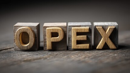 Minimalist Typography of 'Opex' on Gray Background: A Representation of Operating Expense Dynamics