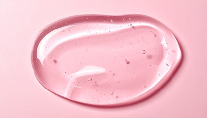 美容液テクスチャのなめらかな流動感を描く ピンク分子と保湿美容科学 ジェネレーティブAI