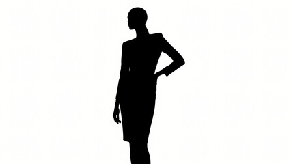 Confident woman standing in elegant pose with one hand on hip