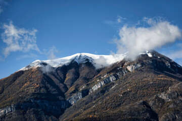 Snowy mountain peak in Lombardia (Italy)