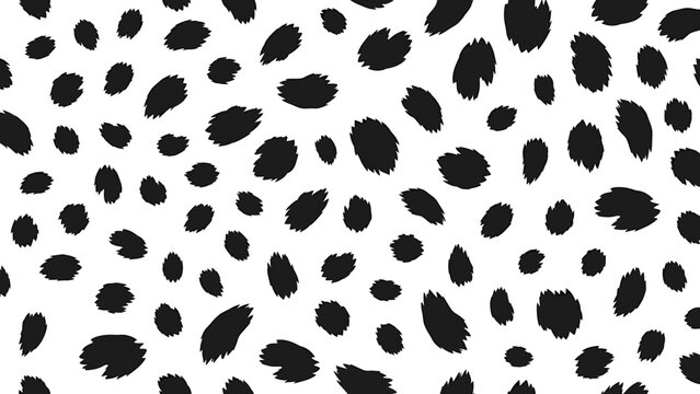 A repeating pattern of black spots against a bright white background, creating a visual texture.