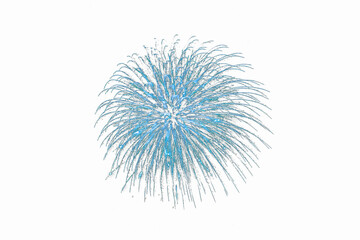 Fototapeta premium Blue firework explosion isolated for celebratory design